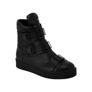 Killstar Black Briar Trainers Moto Combat Boots Womens Size 6